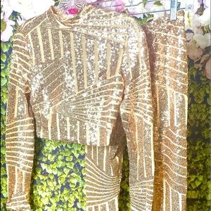 Rose Sequin Two-piece set